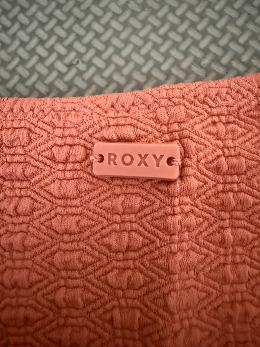 NWT Roxy Haleiwa Scoop Cheeky Bikini Bottom- M- Coral Pink - Picture 6 of 6